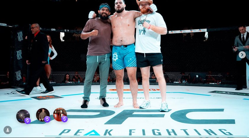 Blake Bradshaw in the corner at Peak Fighting