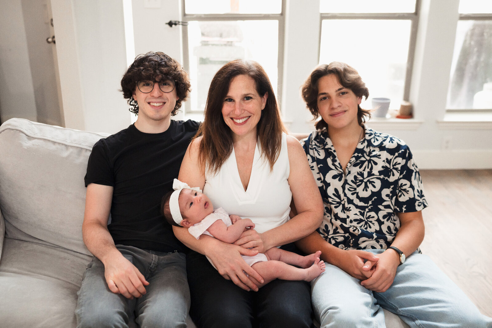 Adi Campuzano, co-owner of Campuzano MMA, with her family